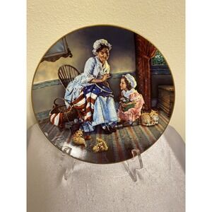 1985 American Folk Heroes Series Plate #2426A Betsy Ross 3rd Issue Pre-Owned